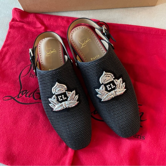 NWT💎Christian Louboutin💎Crestiflat Slingback Tresse - Picture 3 of 10